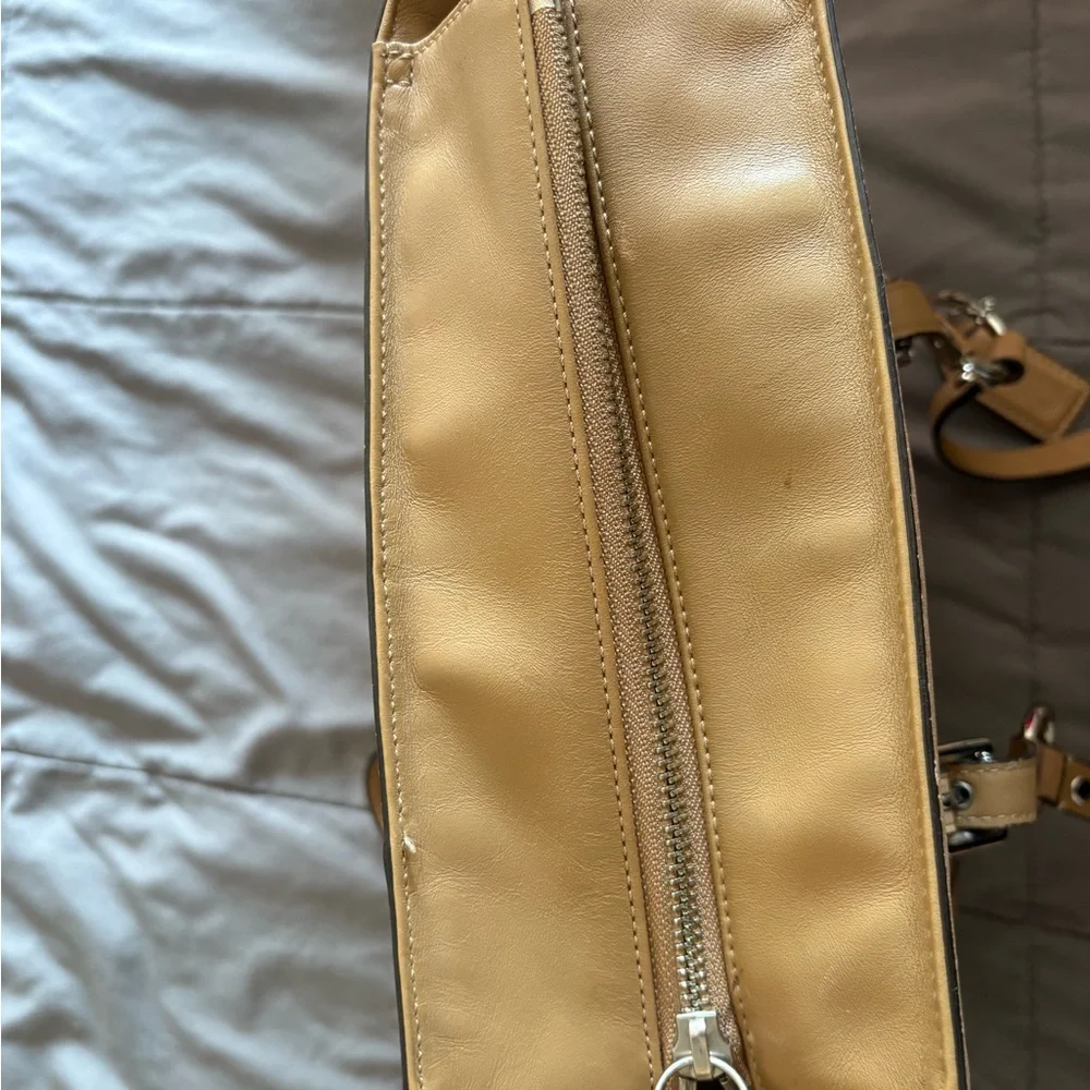 Coach Vintage Gallery Tote Bag Tan Leather Turnlock Large Carryall - Picture 10 of 10